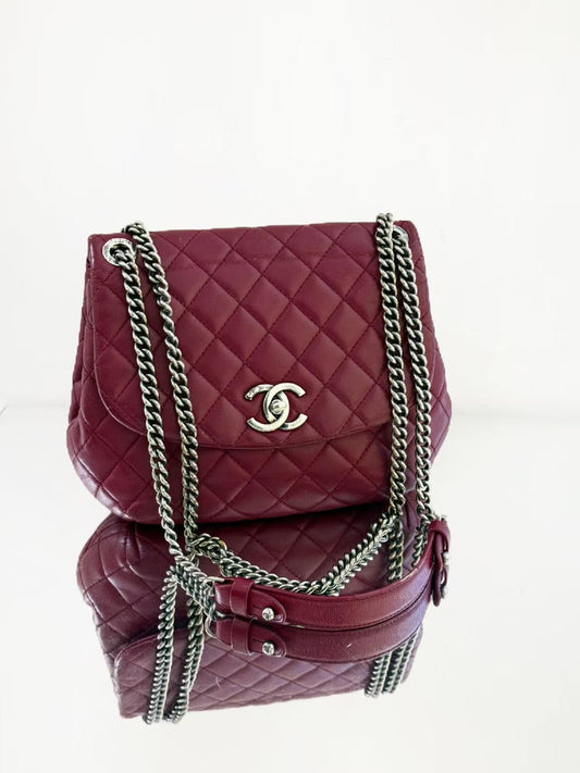 Chanel - Cloud Bag - Lambskin leather - Burgundy - (small)