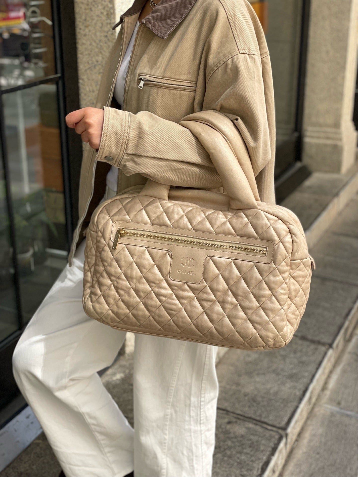 Chanel - Coco Cocoon - Leather - Beige - (large)