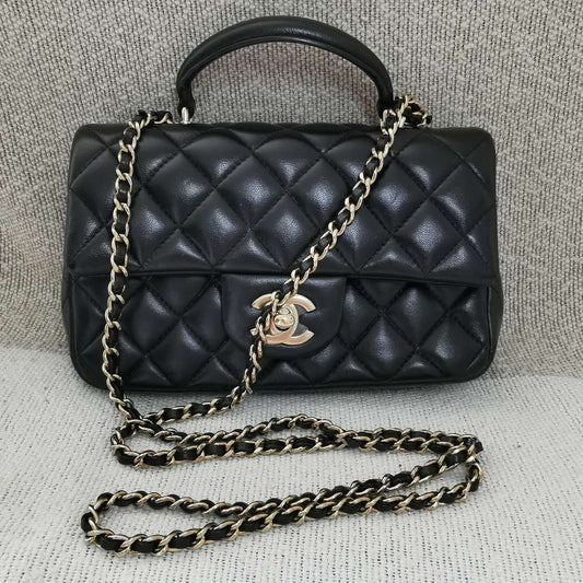 Chanel - Coco Handle - Leather - Black - (mini)