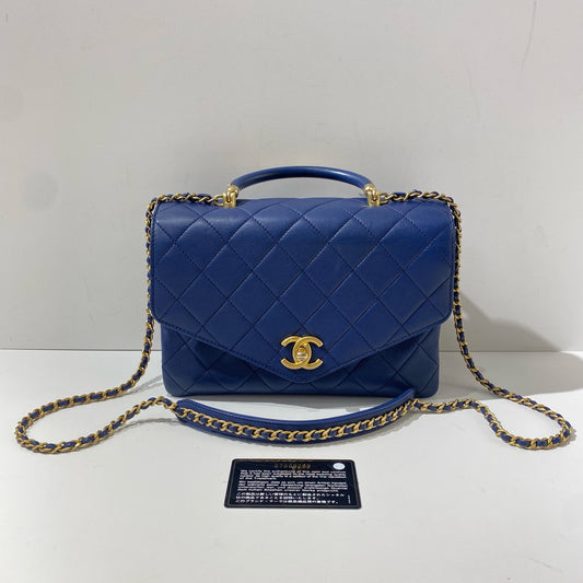 Chanel - Coco Handle - Leather - Navy - (mini)