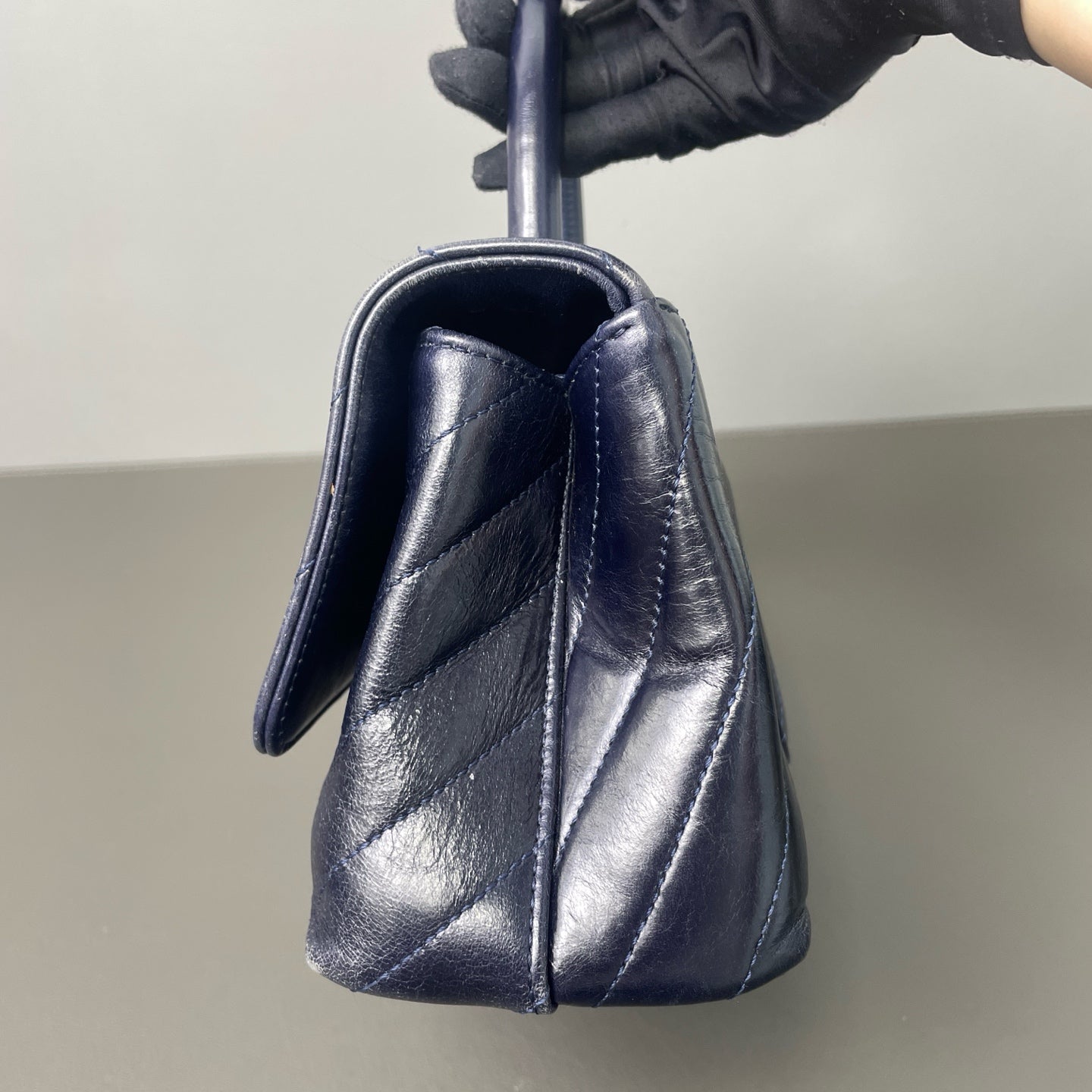 Chanel - COCO HANDLE - Leather - Navy - (mini)