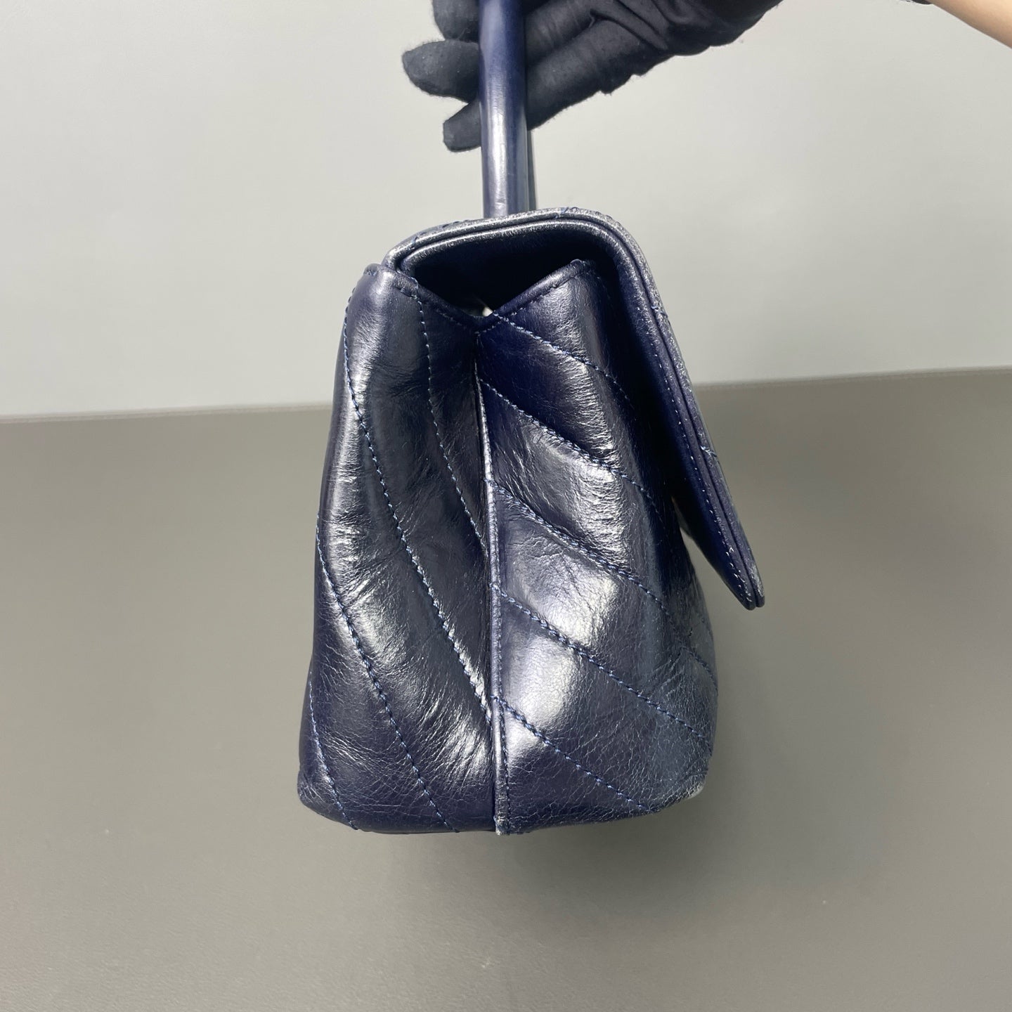 Chanel - COCO HANDLE - Leather - Navy - (mini)