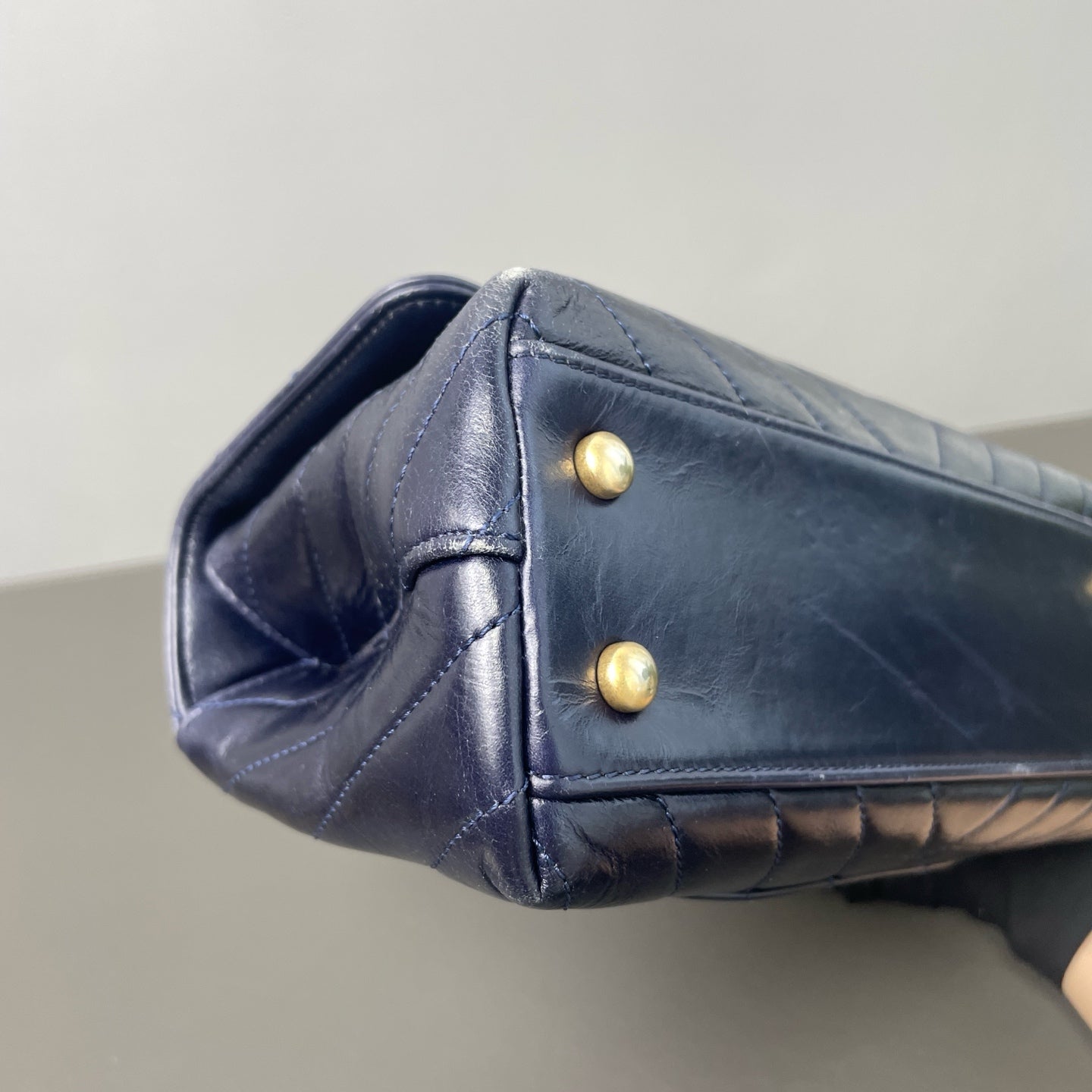 Chanel - COCO HANDLE - Leather - Navy - (mini)
