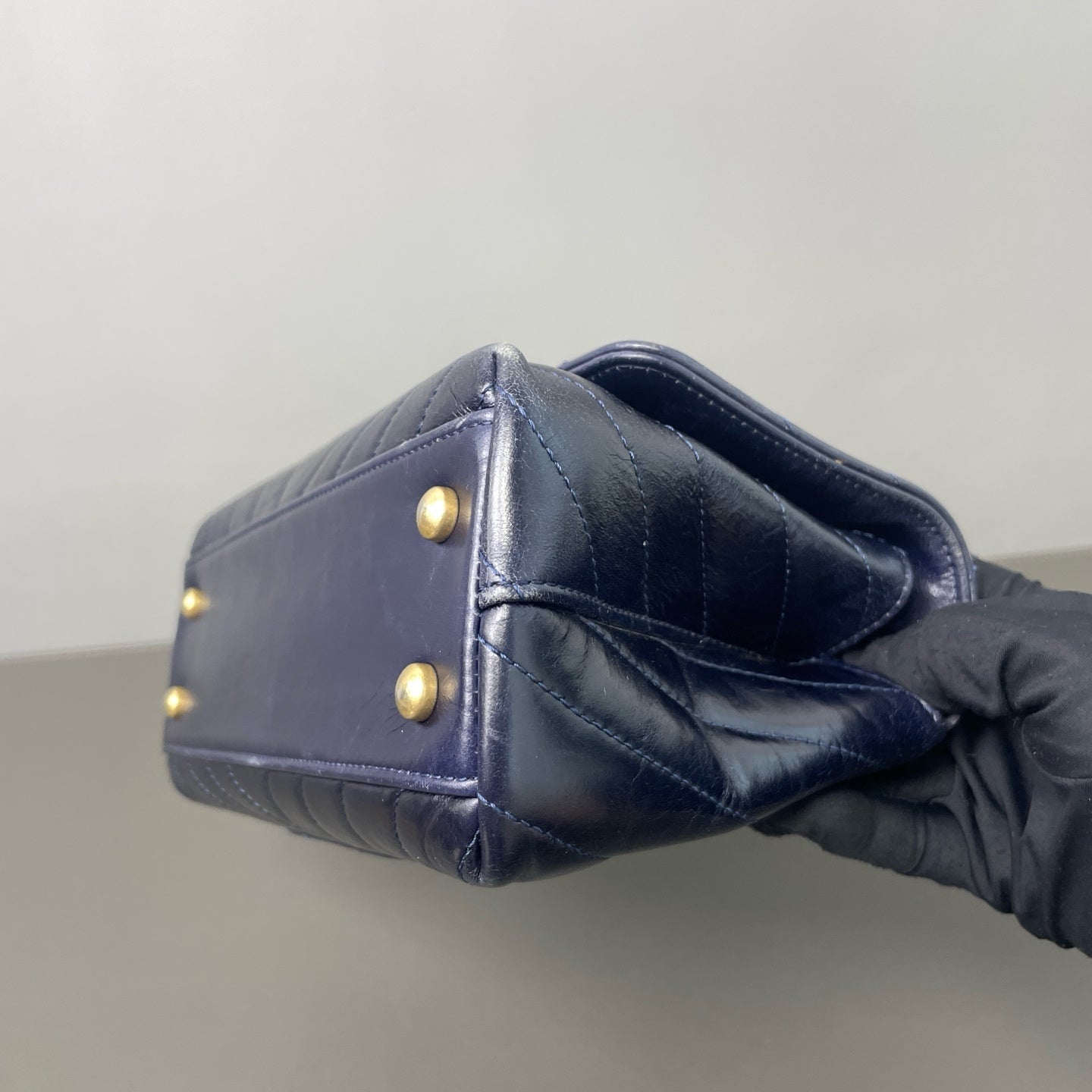 Chanel - COCO HANDLE - Leather - Navy - (mini)
