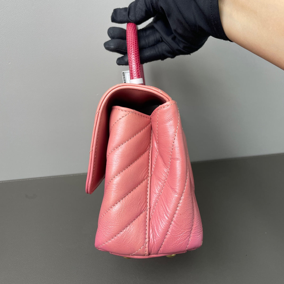 Chanel - Coco Handle - Lizard - Pink - (medium)