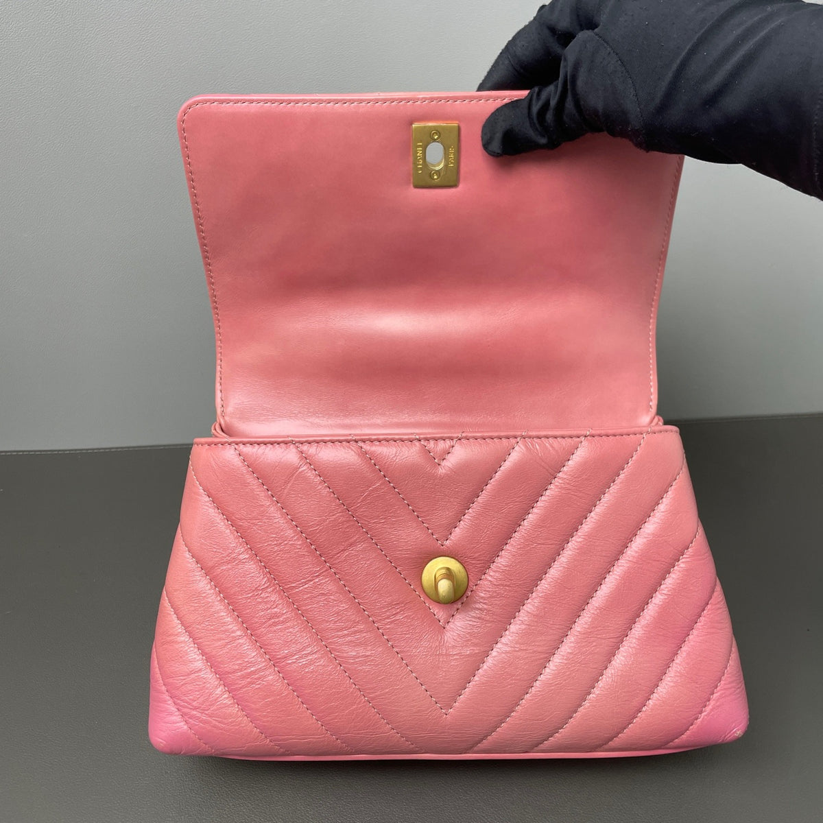 Chanel - Coco Handle - Lizard - Pink - (medium)