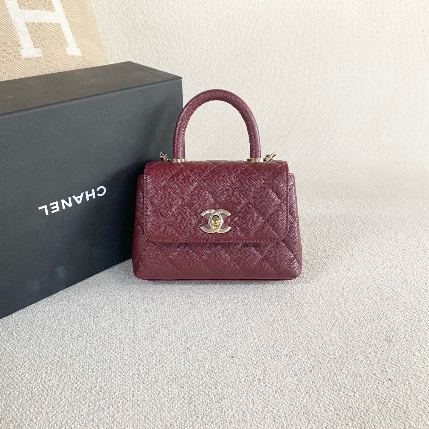 Chanel - Coco Handle Nano - Leather - Red - (mini)
