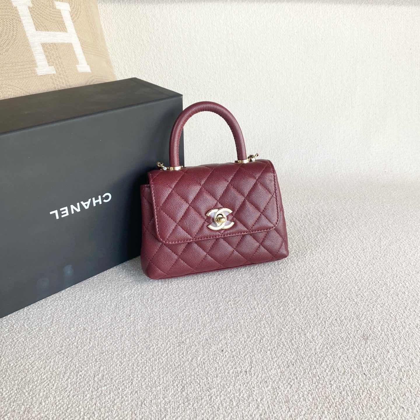 Chanel - Coco Handle Nano - Leather - Red - (mini)