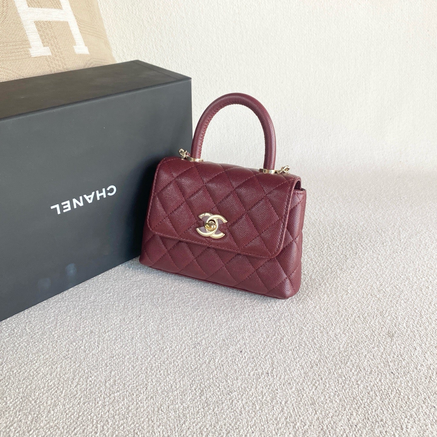 Chanel - Coco Handle Nano - Leather - Red - (mini)