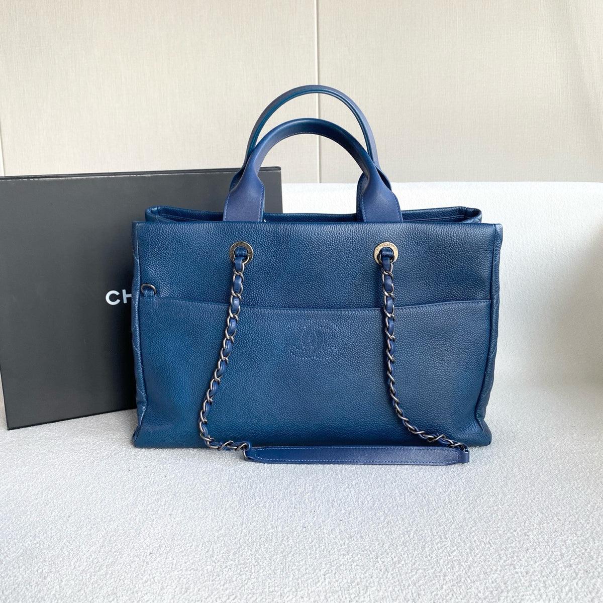 Chanel - Coco - Leather - Blue - (large)