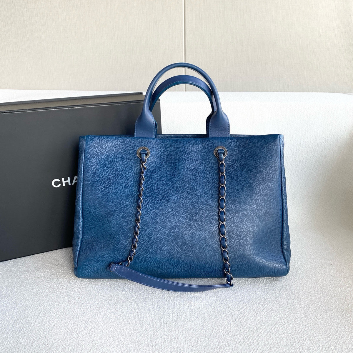 Chanel - Coco - Leather - Blue - (large)