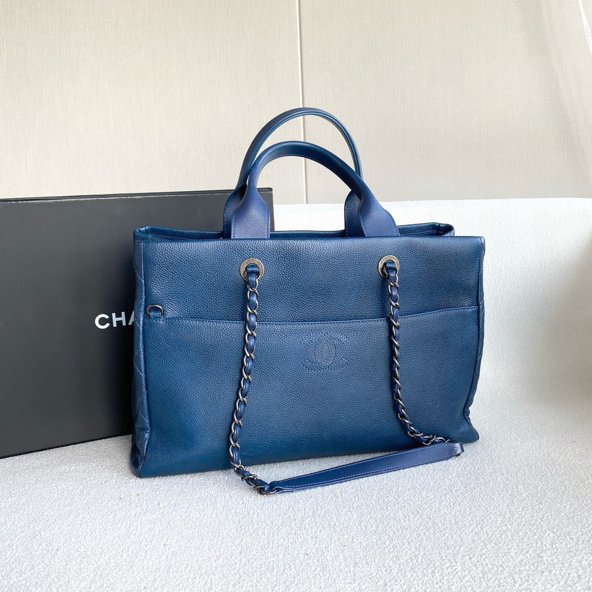 Chanel - Coco - Leather - Blue - (large)