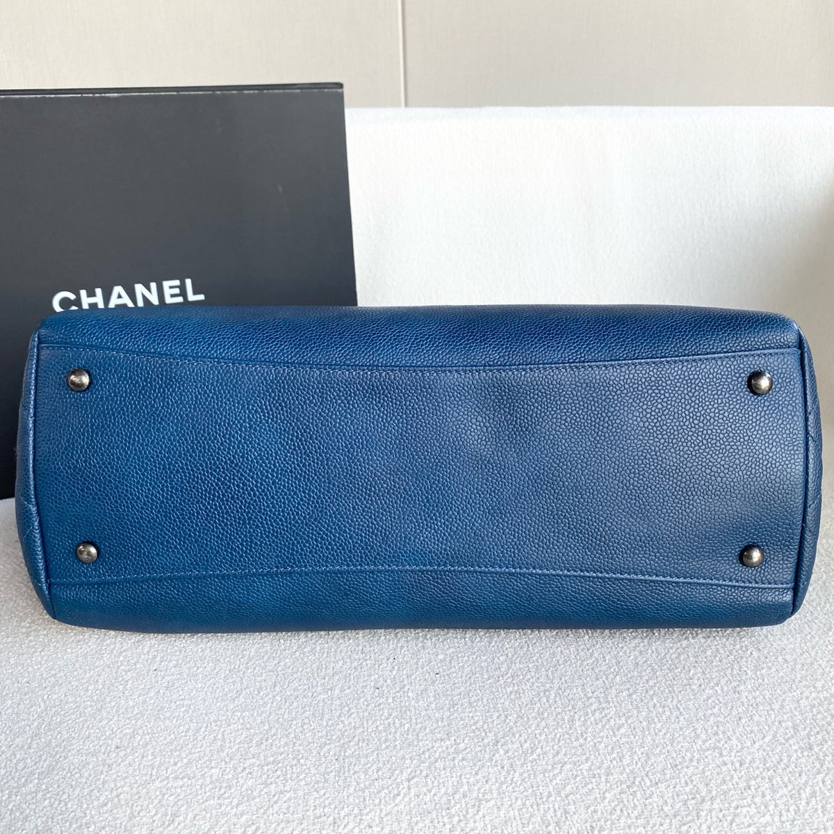 Chanel - Coco - Leather - Blue - (large)