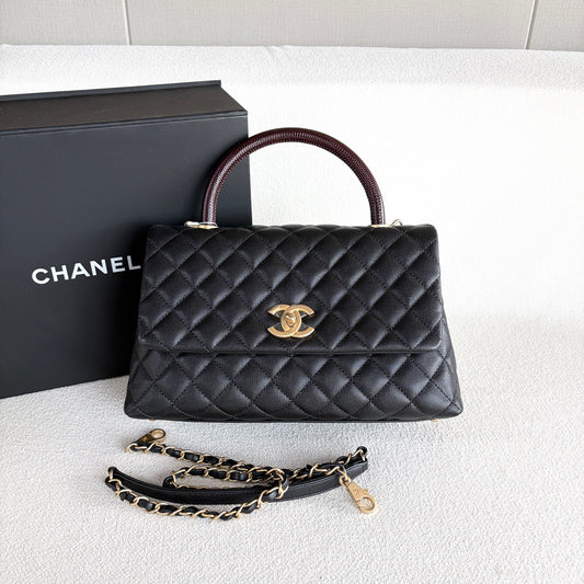 Chanel - Cocohandle - Leather - Black - (medium)