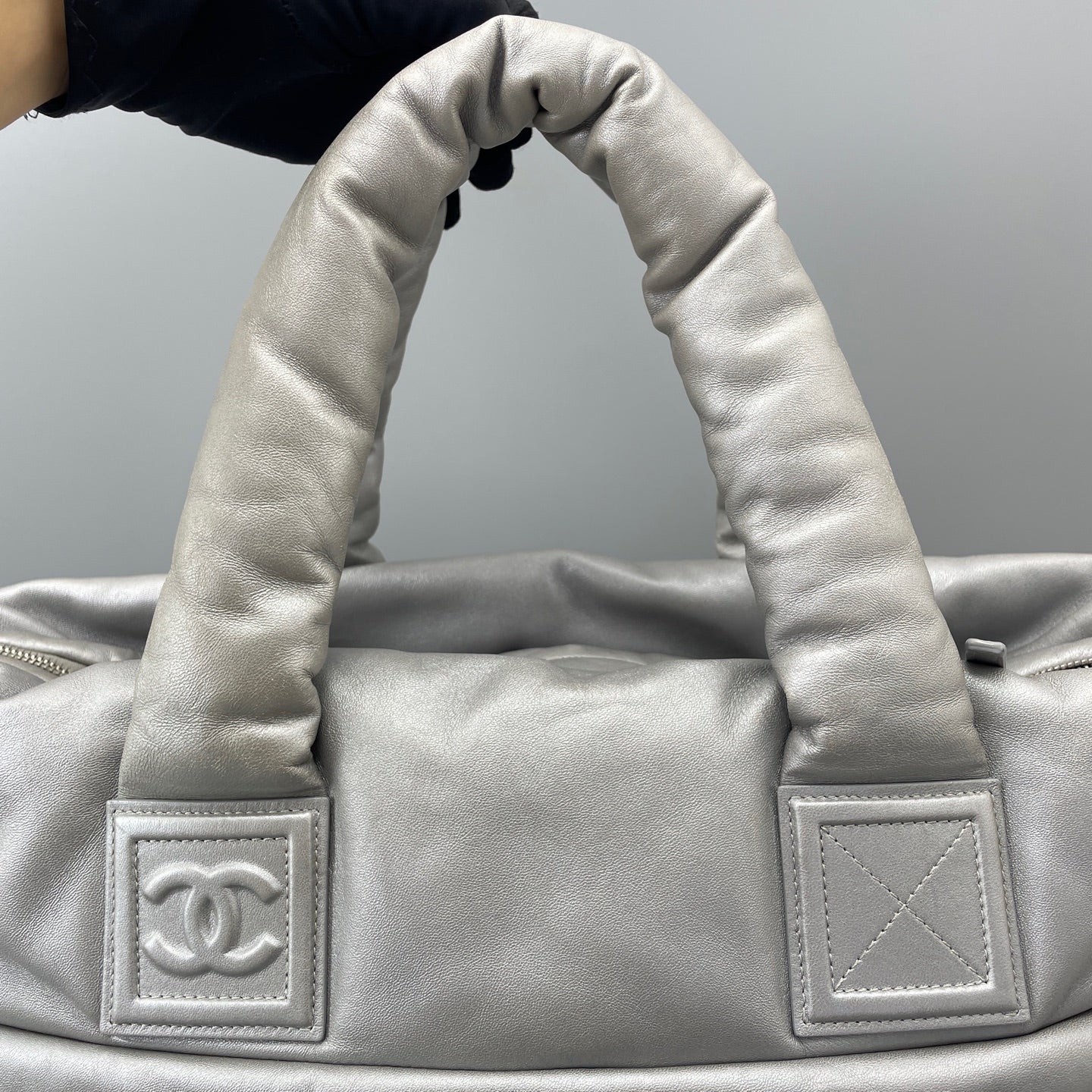 Chanel - Cocoon - Leather - Silver - (large)