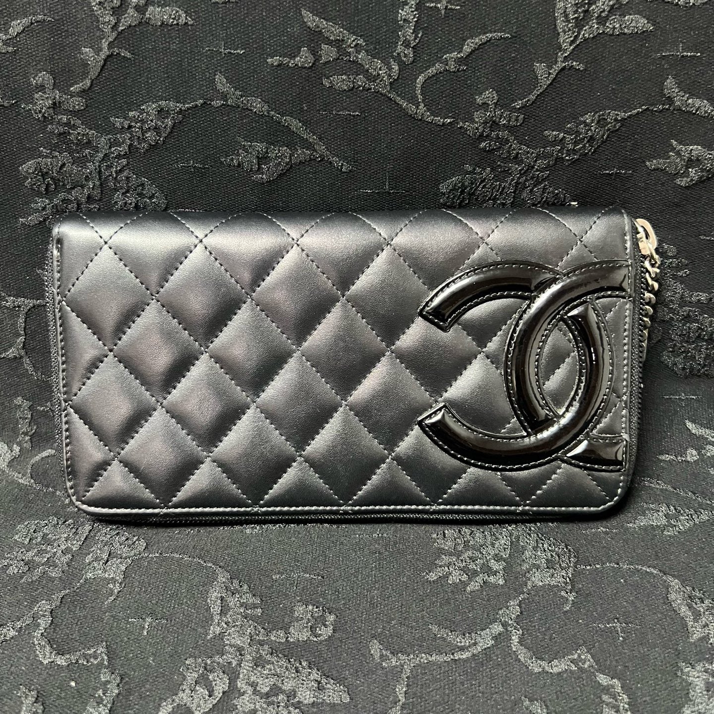 Chanel - Combon Wallet - Leather - Black - (Other)