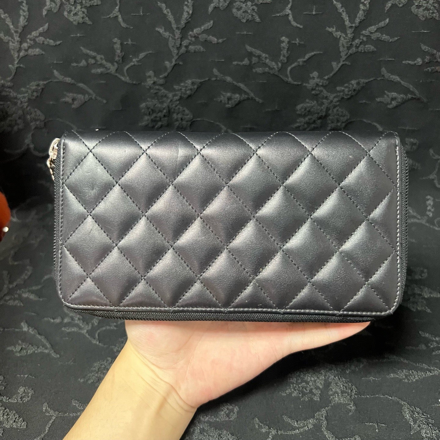Chanel - Combon Wallet - Leather - Black - (Other)