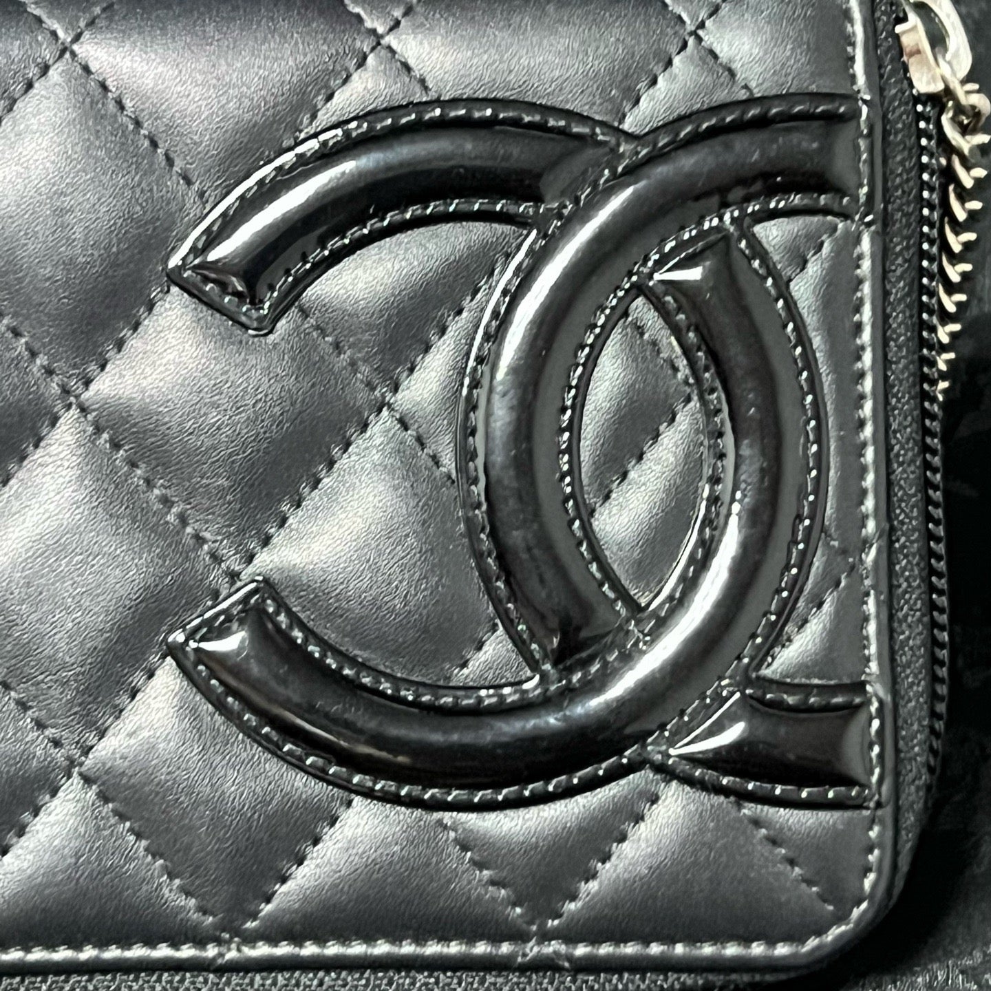 Chanel - Combon Wallet - Leather - Black - (Other)