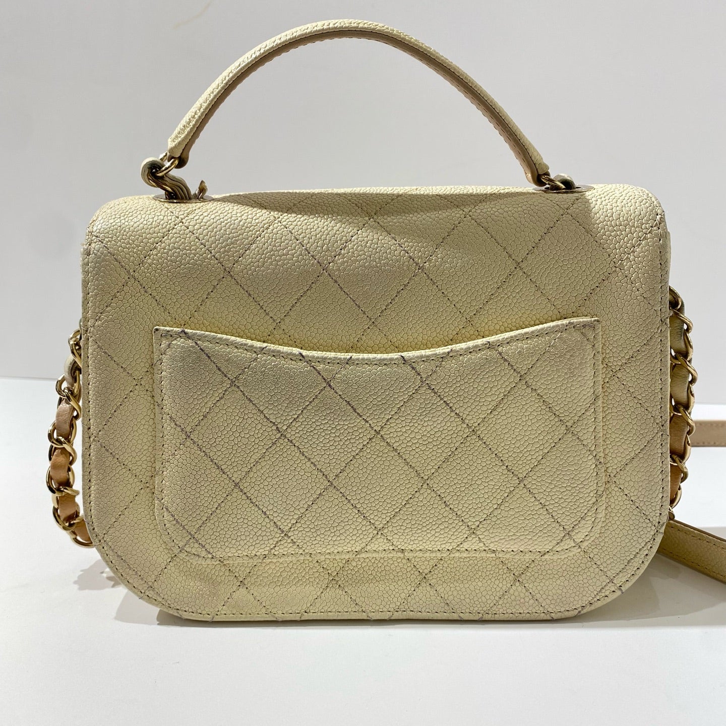 Chanel - Cuba Box Flap Messenger Bag - Caviar leather - White - (mini)
