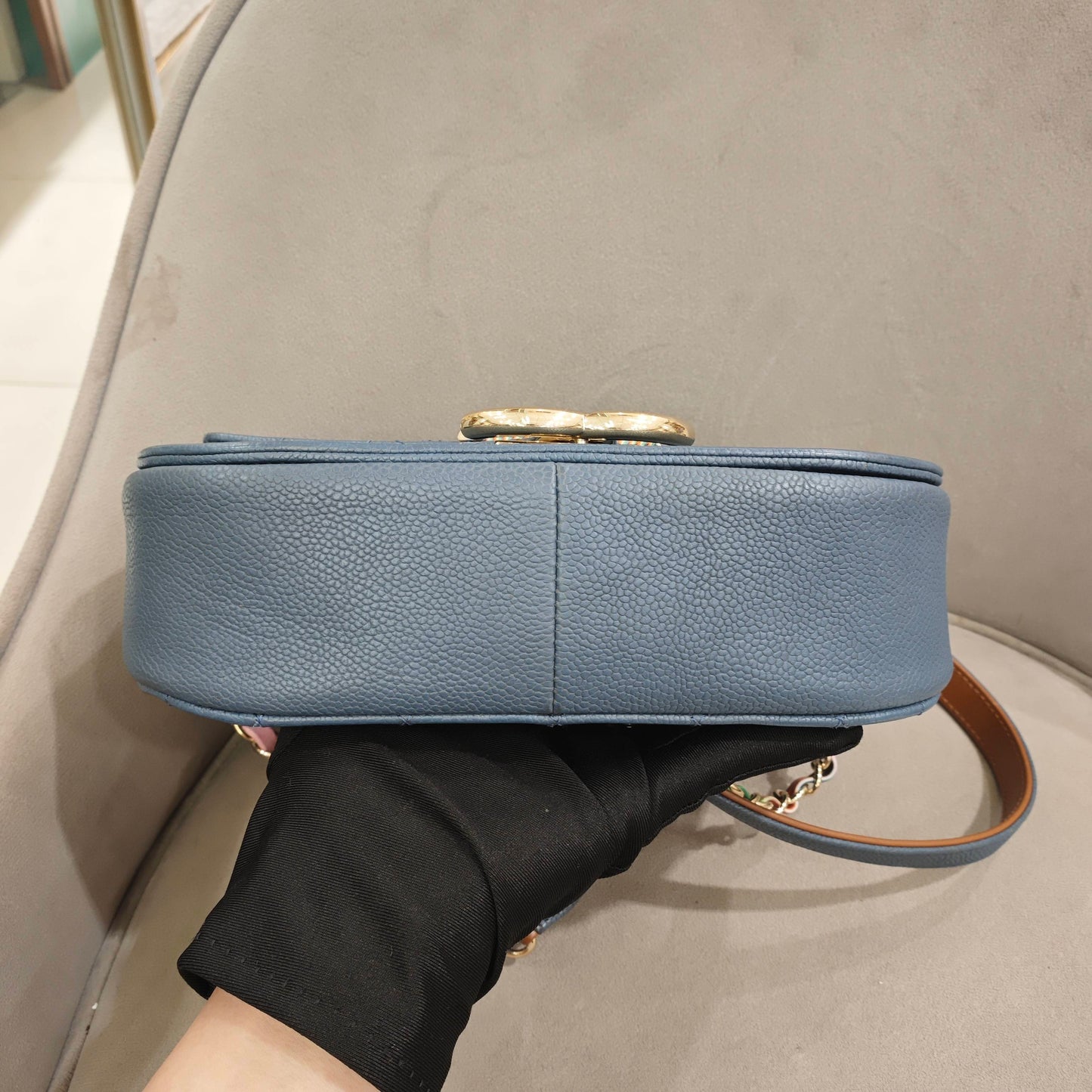 Chanel - Cuba Series Messenger Bag - Caviar leather - Blue - (Small)