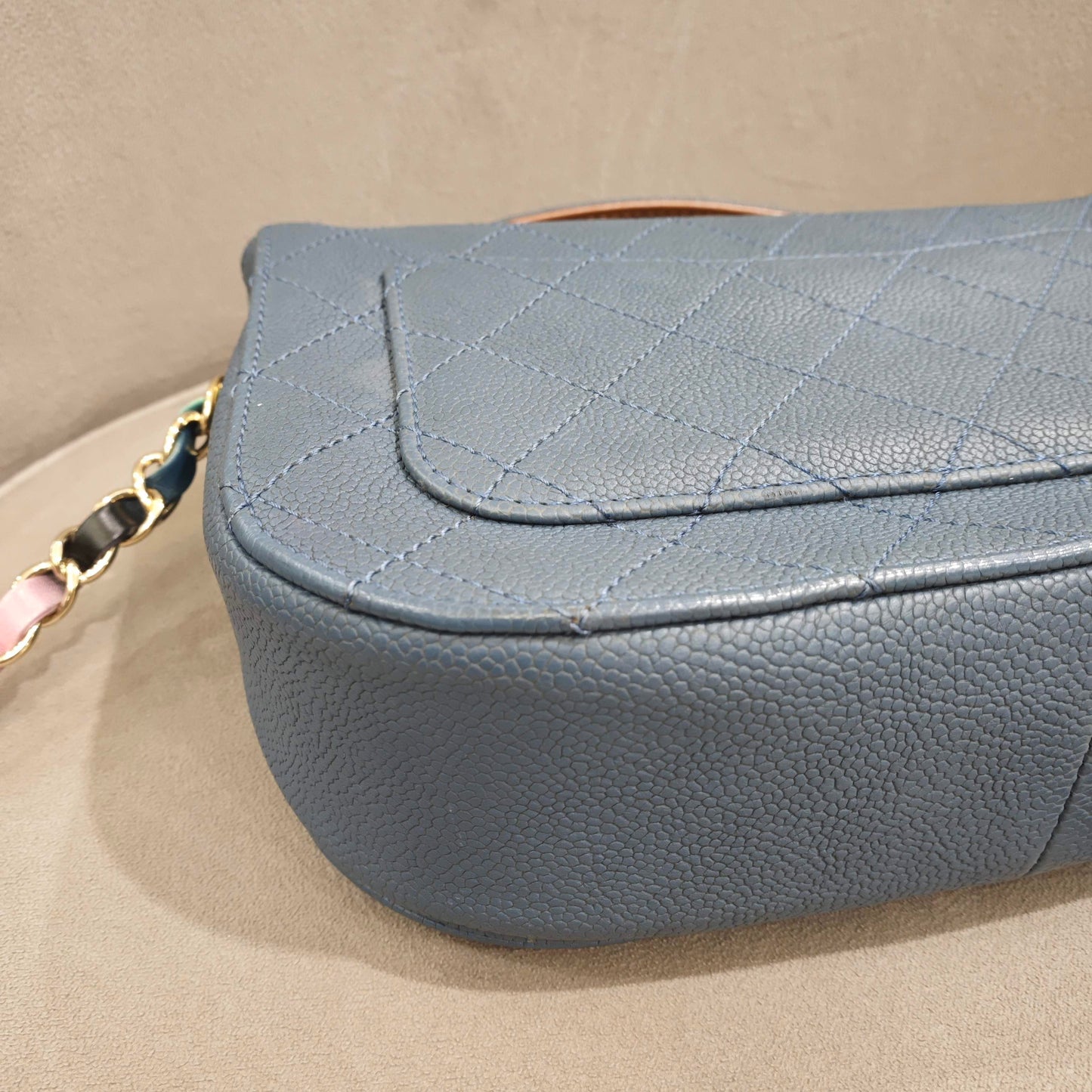 Chanel - Cuba Series Messenger Bag - Caviar leather - Blue - (Small)