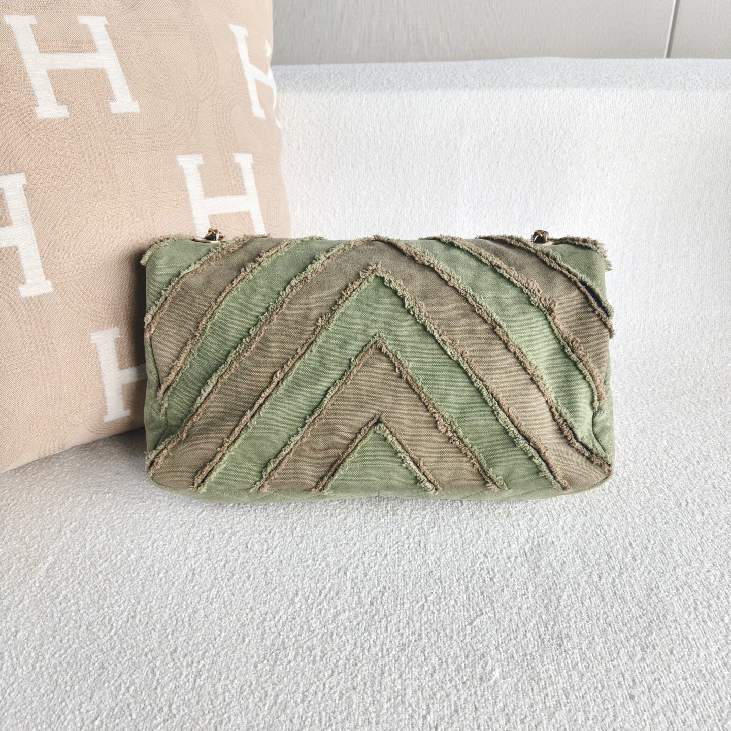 Chanel - Cuba Series V-Pattern Chain Bag - Denim canvas - Multicolour - (medium)