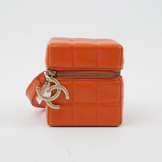Chanel - Cube Vanity Case - Leather - Orange - (mini)