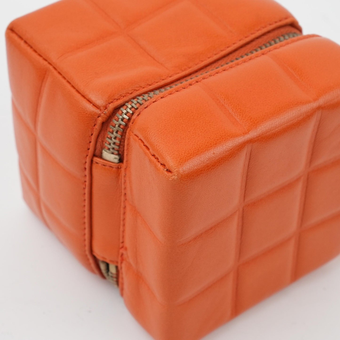 Chanel - Cube Vanity Case - Leather - Orange - (mini)