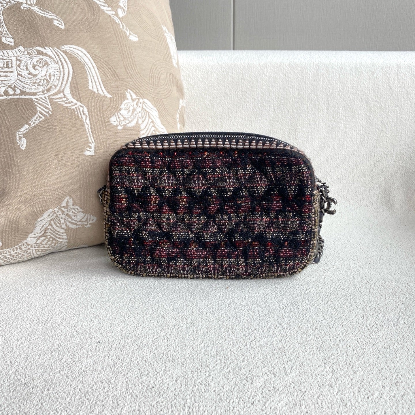 Chanel - Dallas Star Camera Bag - Tweed and leather - Multicolour - (small)