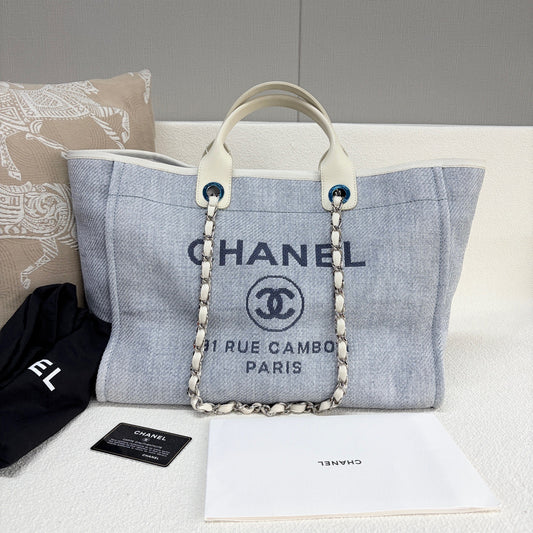 Chanel - Deauville - Cloth - Blue - (Large)