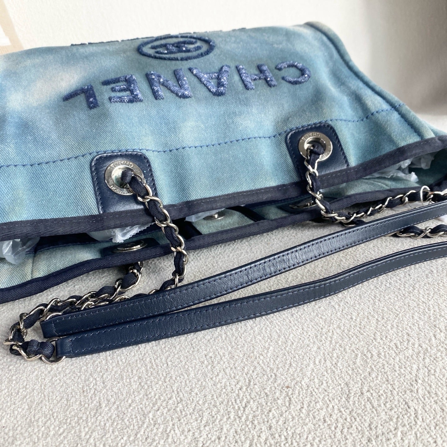 Chanel - Deauville - Cloth - Blue - (Large)