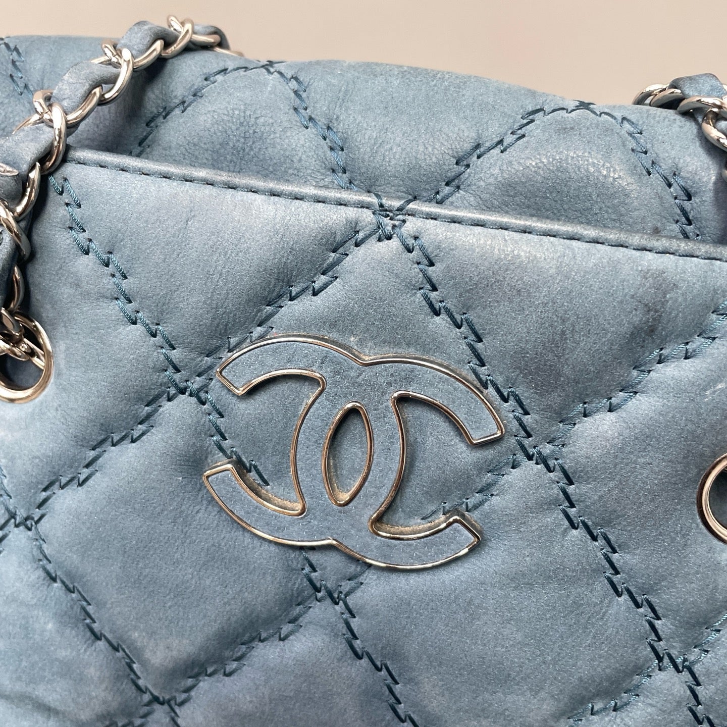 Chanel - Deauville - Suede - Blue - (medium)