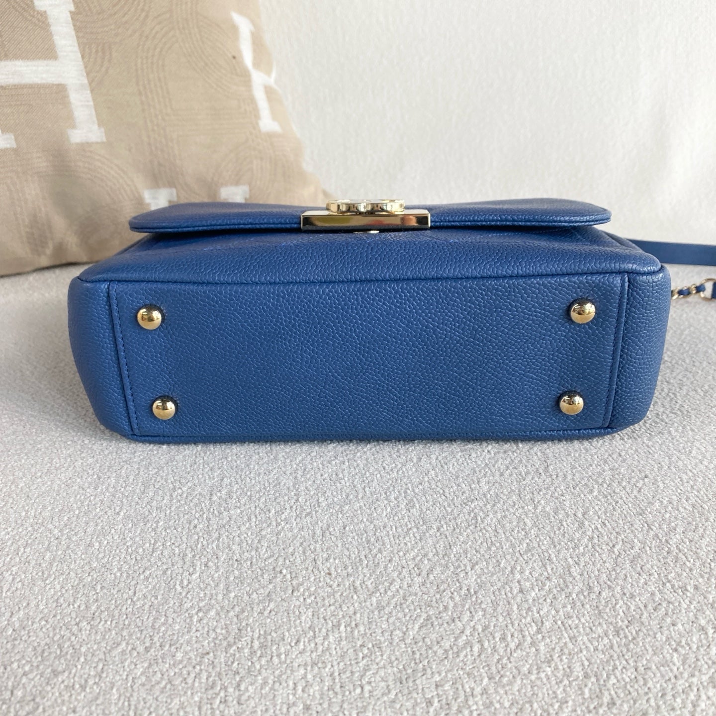 Chanel - Double Flap - Leather - Blue - (medium)