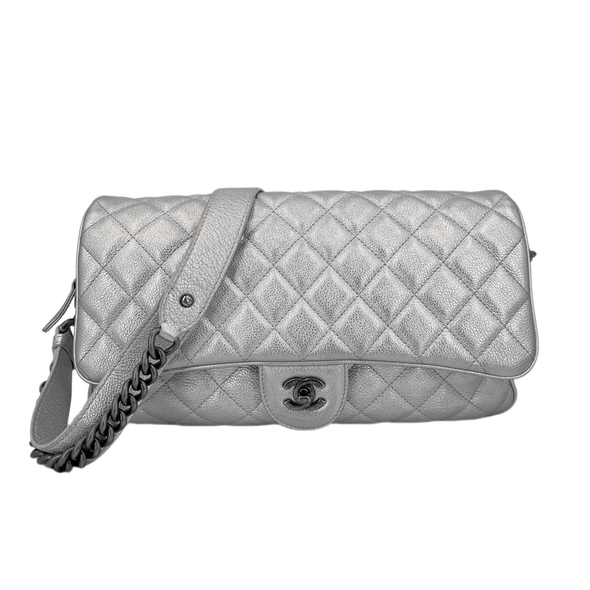 Chanel - Easy CF - Leather - Silver - (large)