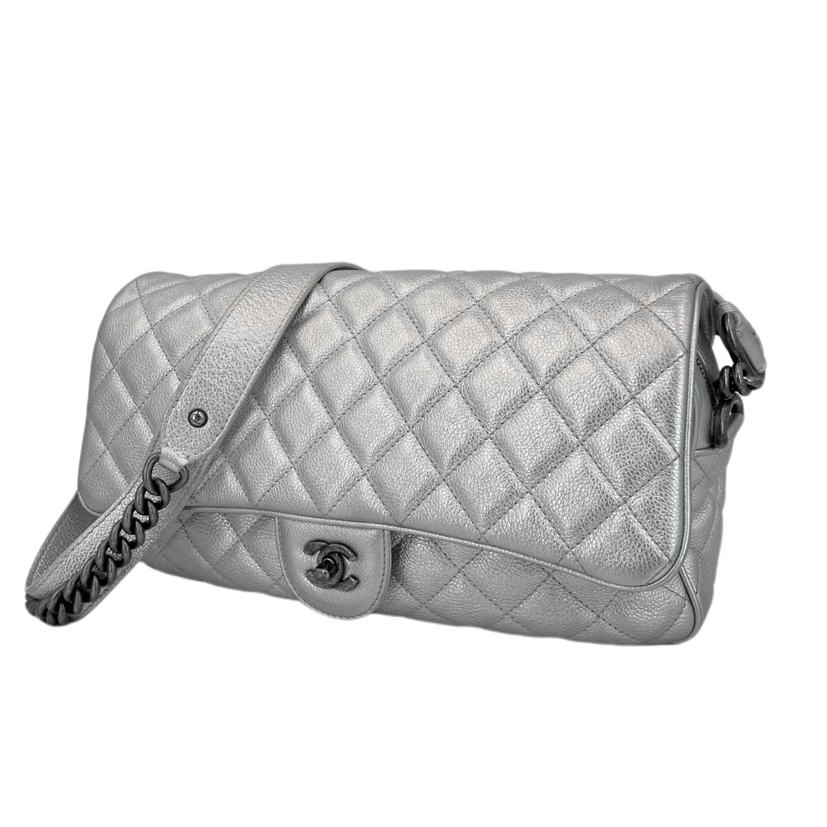 Chanel - Easy CF - Leather - Silver - (large)