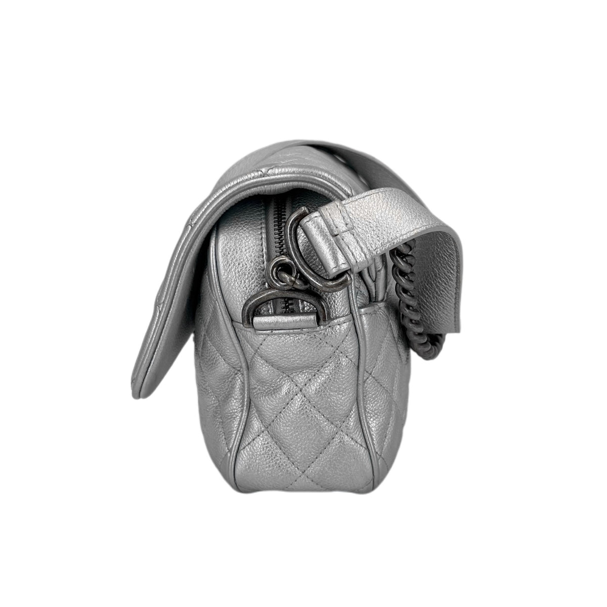 Chanel - Easy CF - Leather - Silver - (large)