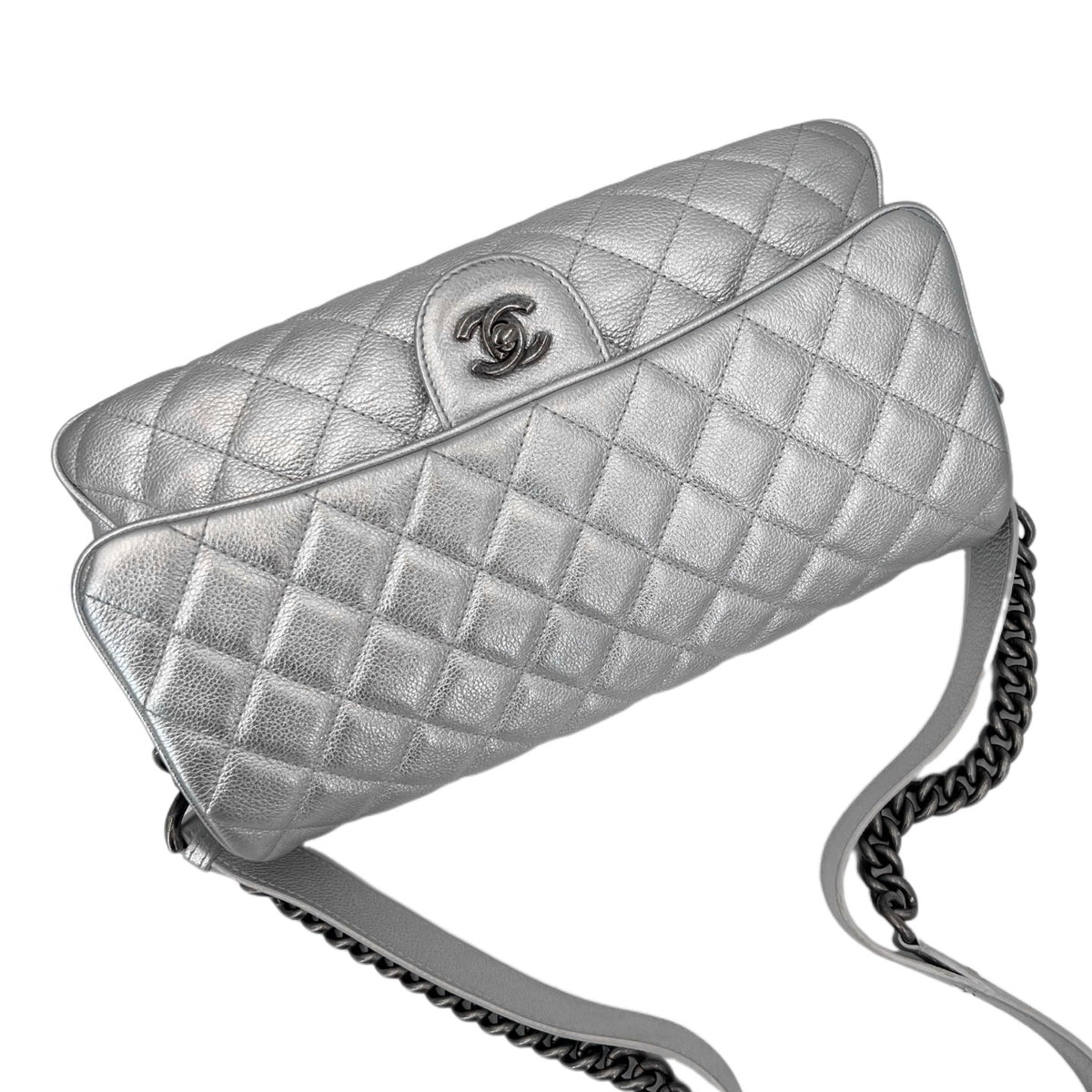 Chanel - Easy CF - Leather - Silver - (large)