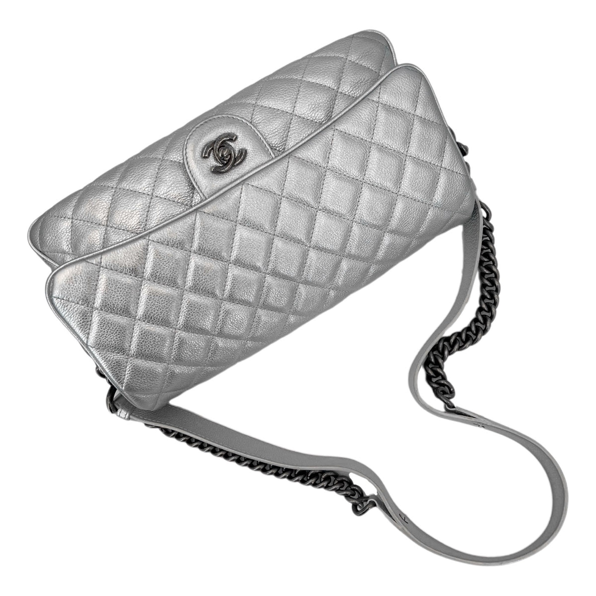 Chanel - Easy CF - Leather - Silver - (large)