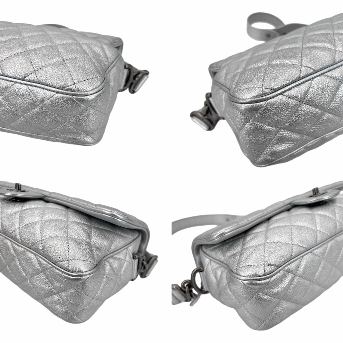 Chanel - Easy CF - Leather - Silver - (large)