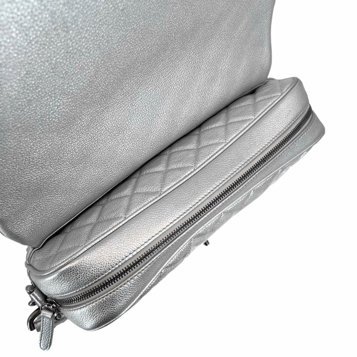 Chanel - Easy CF - Leather - Silver - (large)