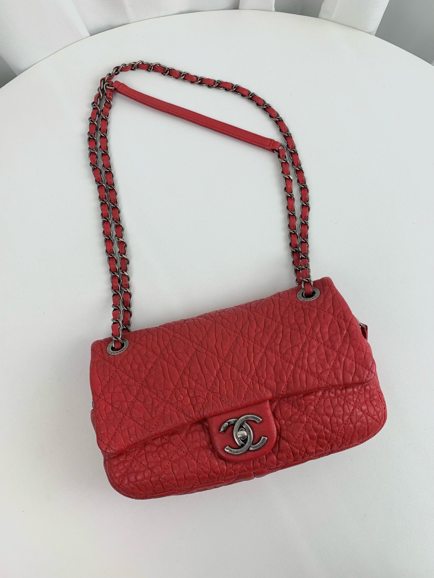 Chanel - Easy Flap - Calfskin - Red - (medium)