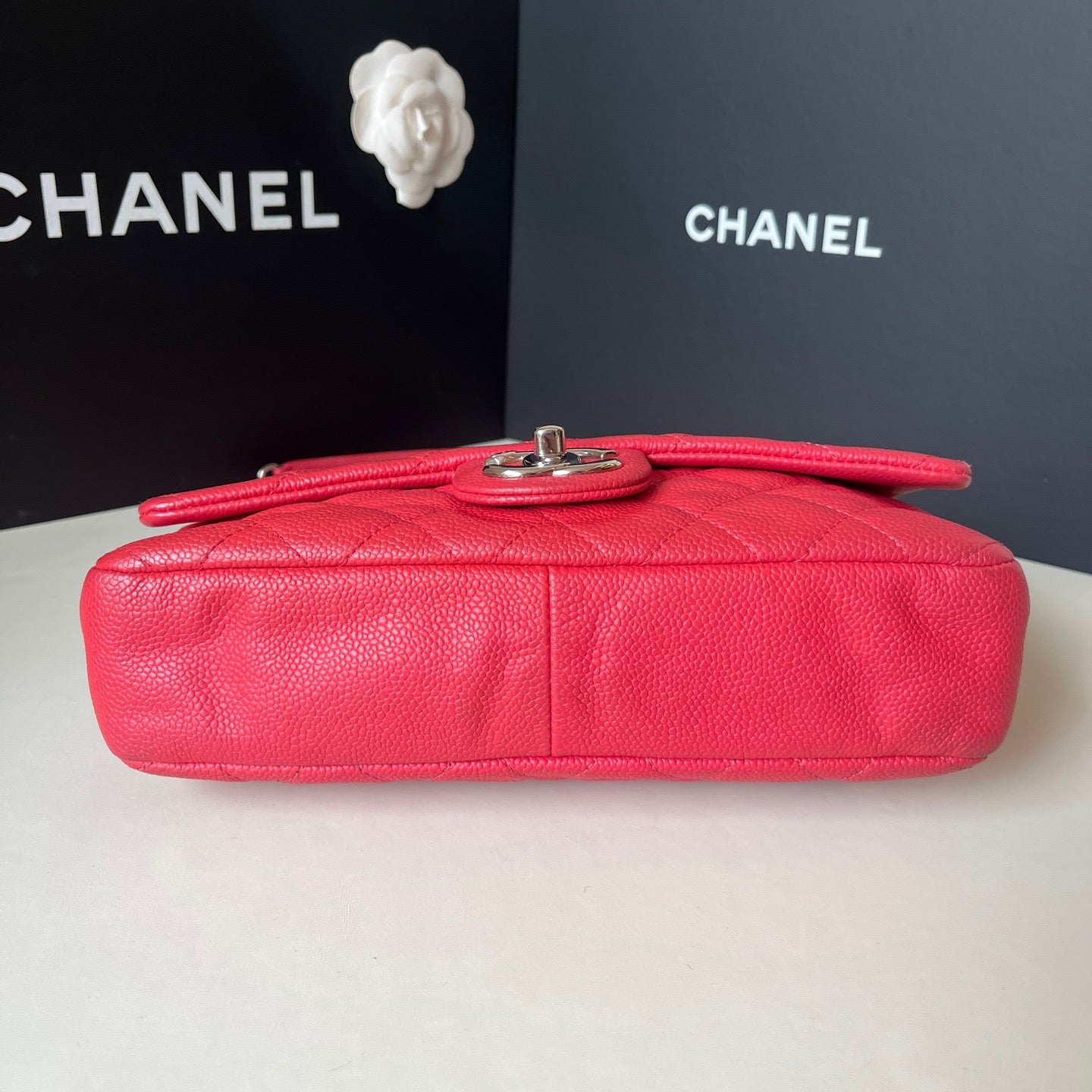 Chanel - Easy Flap - Calfskin - Red - (small)