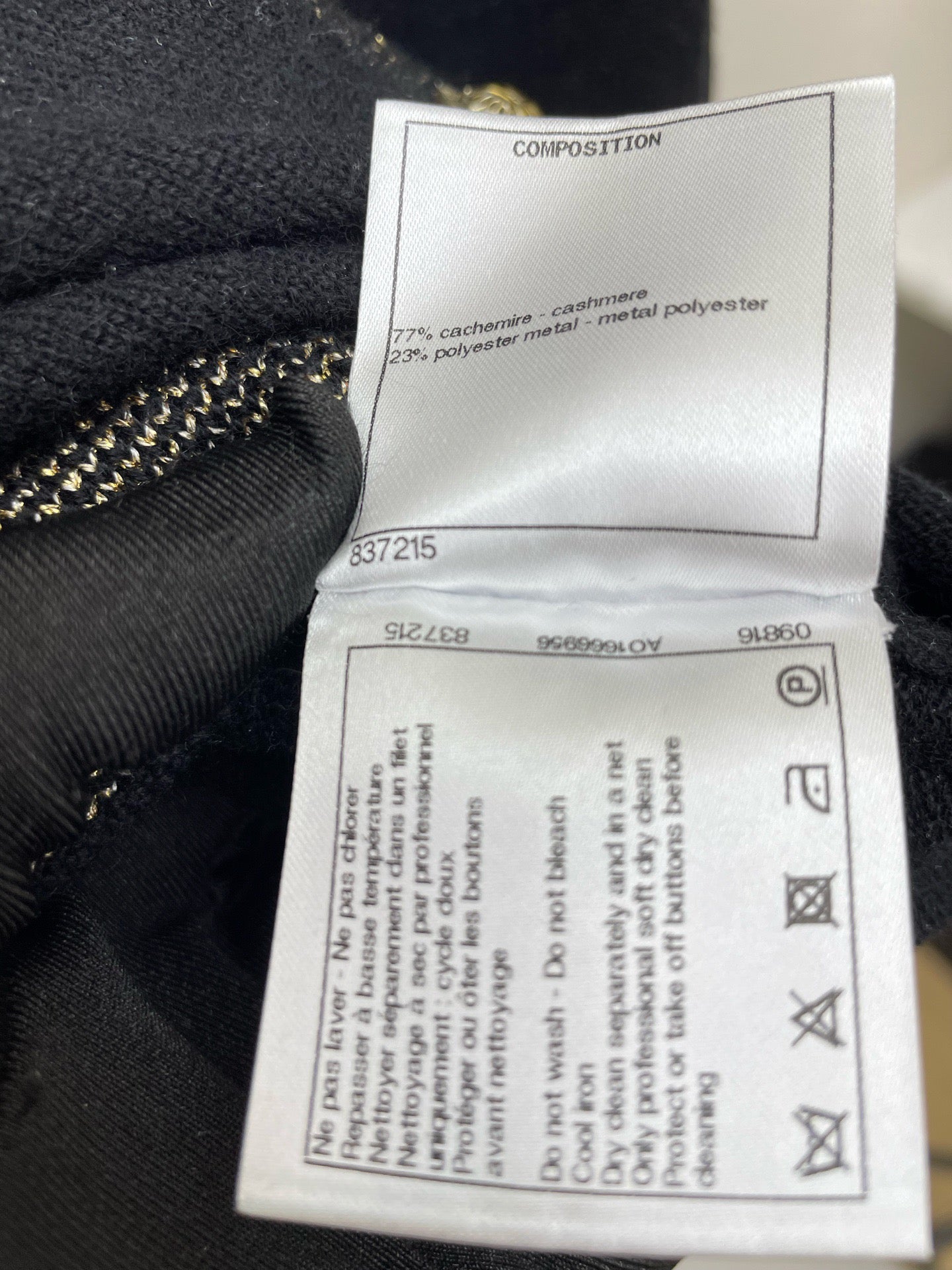 Chanel - Egypt Series - Cashmere - Black - (38)