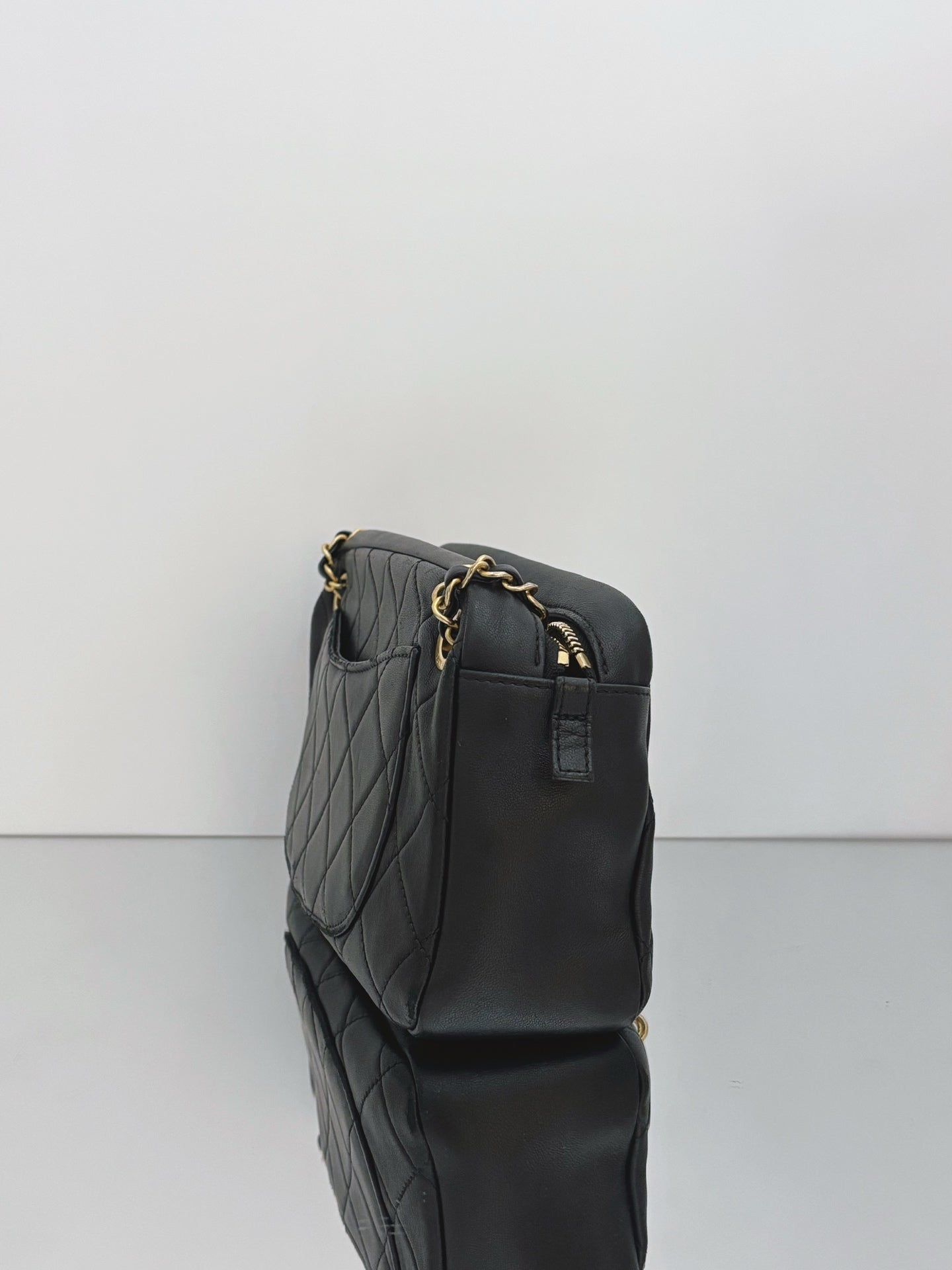 Chanel - Egypt Series Pearl Tassel Camera Bag - Leather - Black