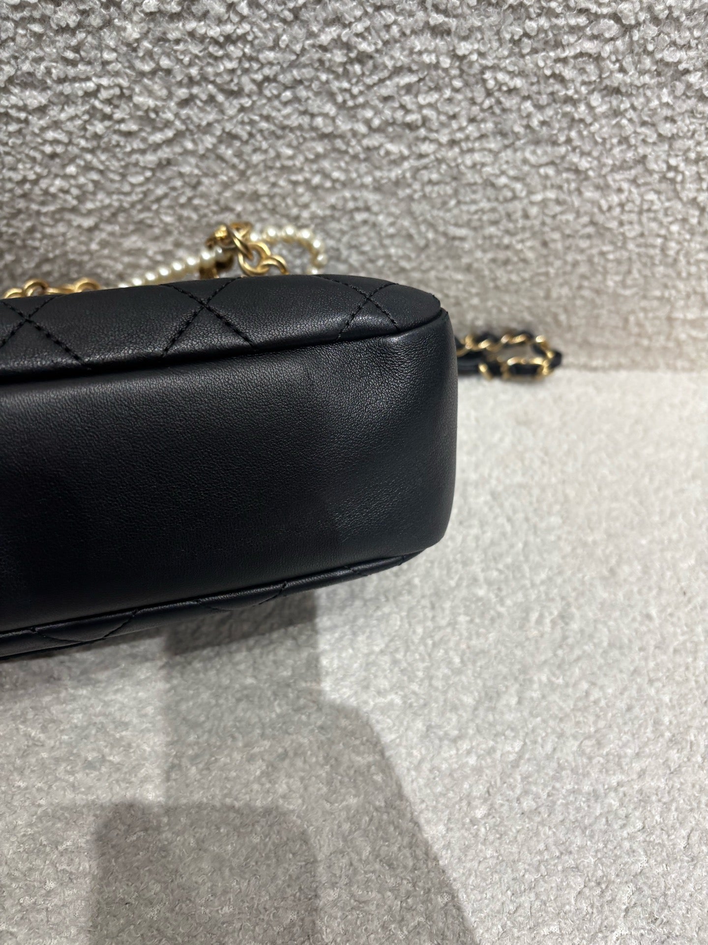 Chanel - Egypt Series Pearl Tassel Camera Bag - Leather - Black