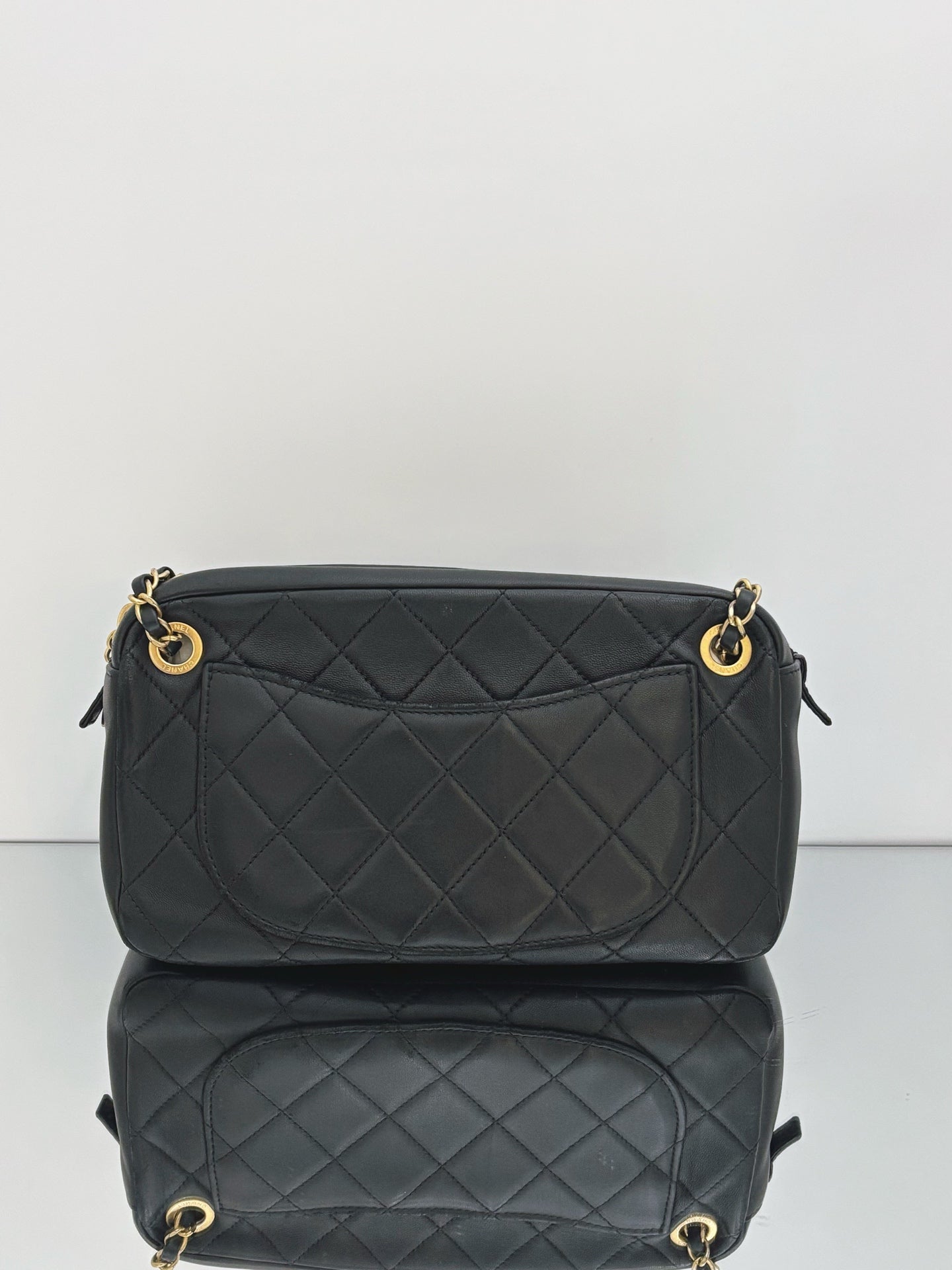 Chanel - Egypt Series Pearl Tassel Camera Bag - Leather - Black