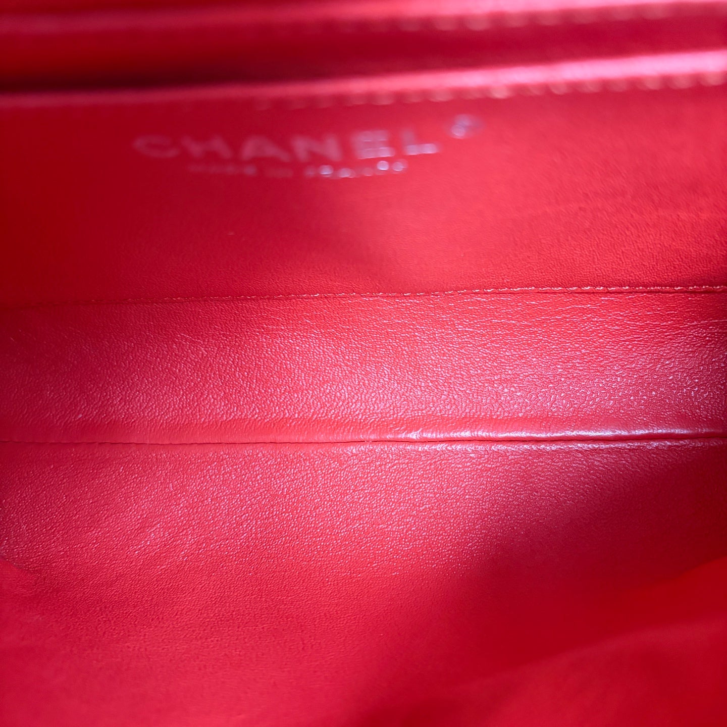 Chanel - Flap bag - Lambskin leather - Red with Silver-Tone Hardware - (Small)