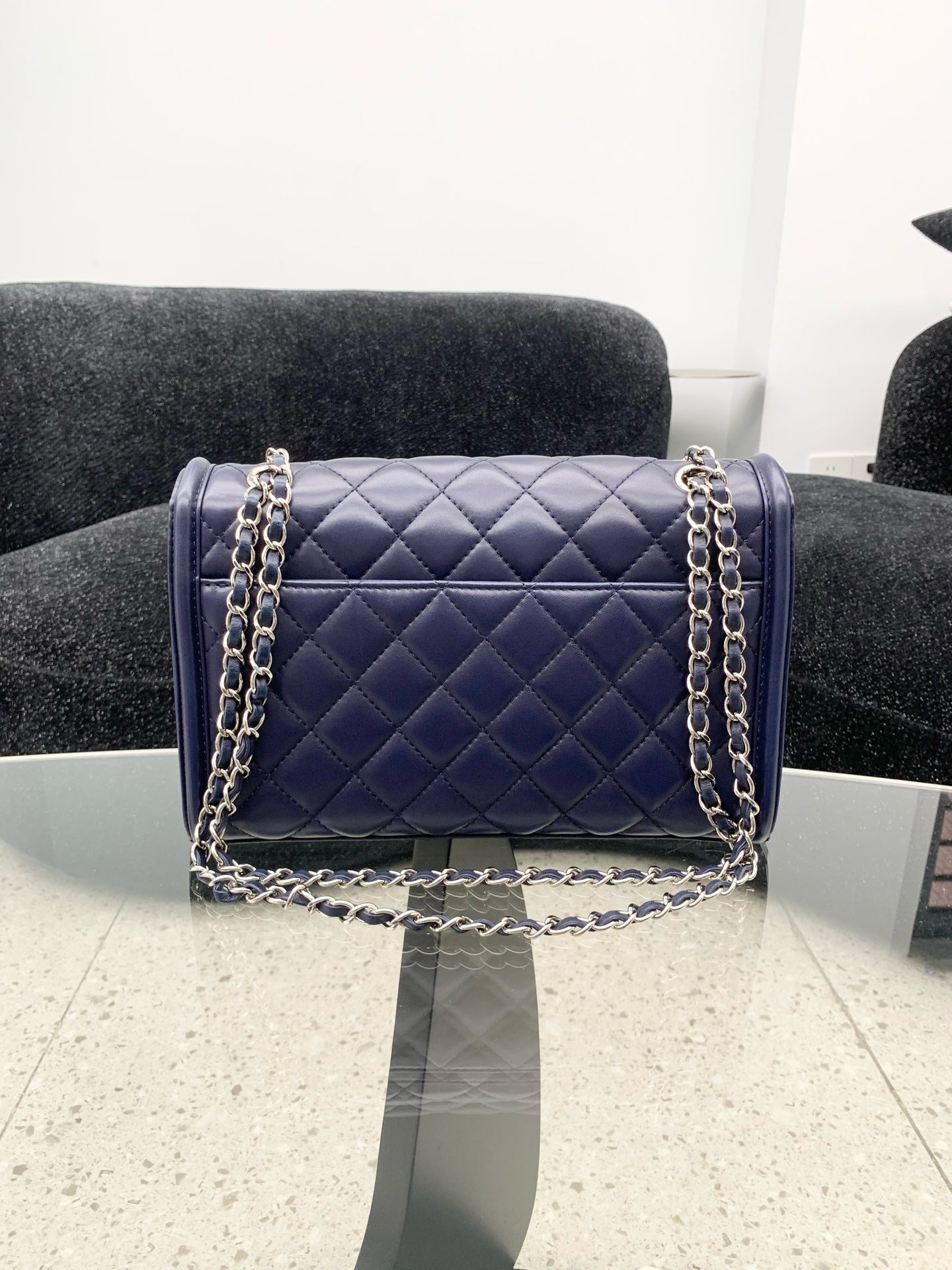 Chanel - Flap Bag - Leather - Blue - (medium)