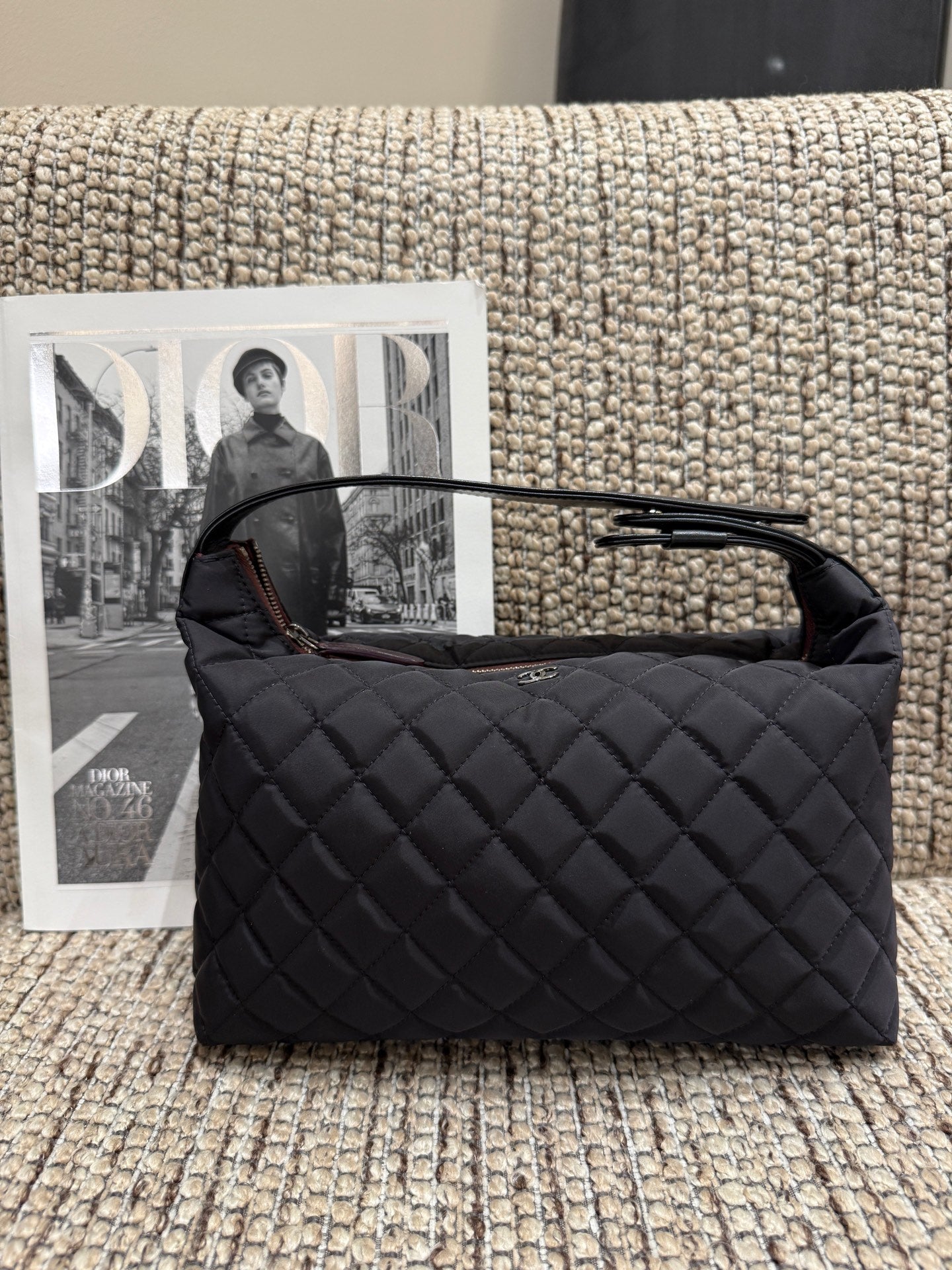 Chanel - Flap Bag - Polyester - Black - (Other)