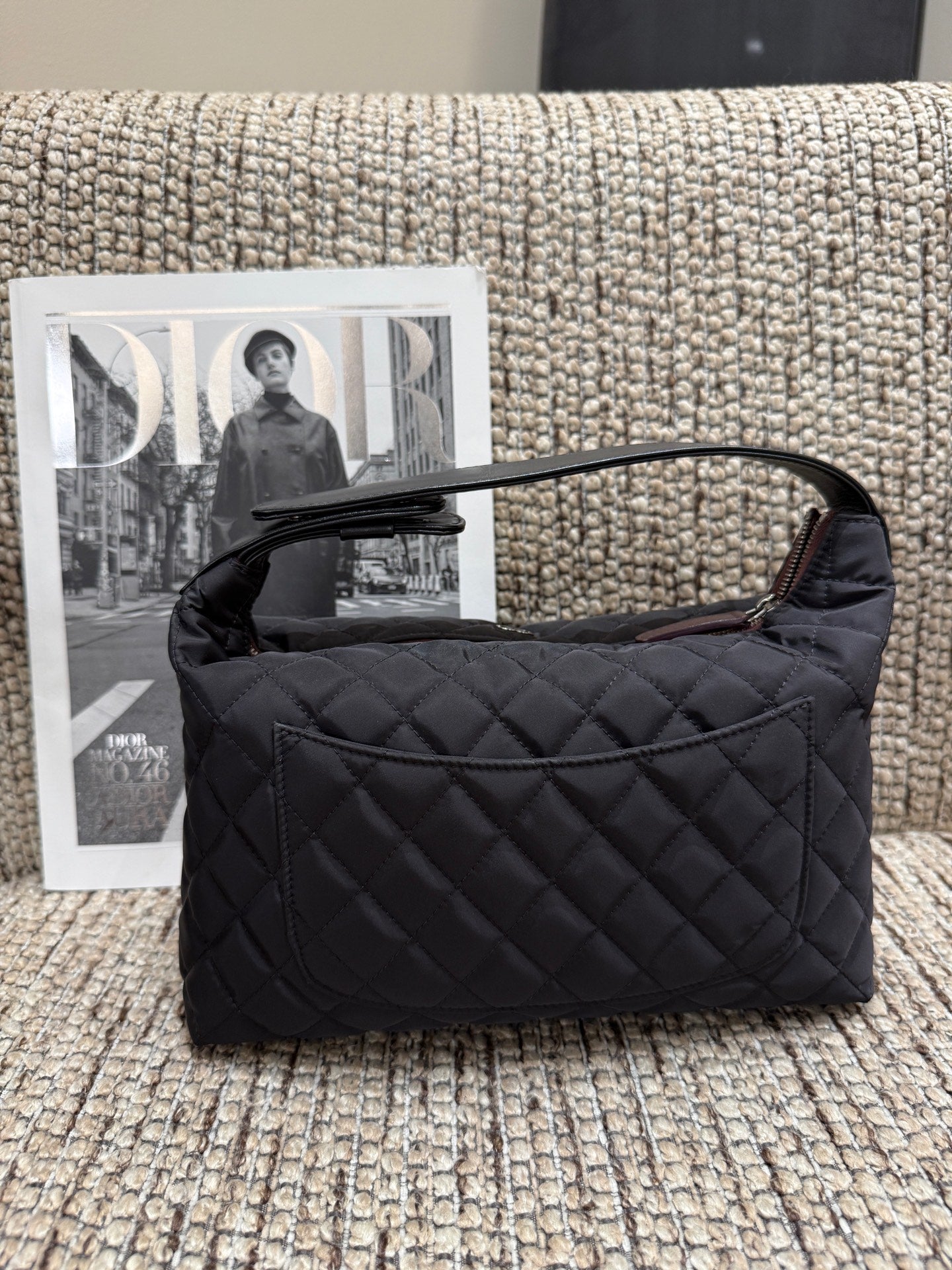 Chanel - Flap Bag - Polyester - Black - (Other)